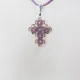 Small Cross - Trevina-Mauve Suedine - 1